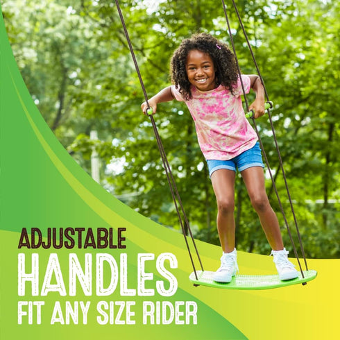 Swurfer Kick Stand Up Tree Swing, Outdoor Swing for Kids with Adjustable Handles, Weatherproof, Easy Installation, 200