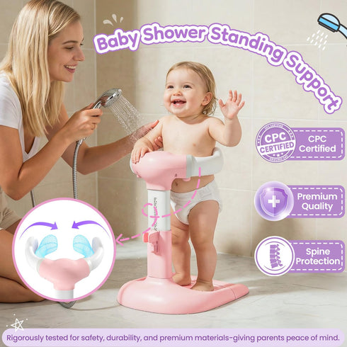 LimboGlow Anti-Pinch 6-36 Upgraded Baby Shower Stand with Silicone & Anti-Slip Base, Adjustable Height Soporte para
