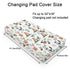 Woodland Animals Boho Leaves Changing Pad Cover, Soft Stretch Fitted Diaper Changing Mat Sheets for Boys Girls, 32" x