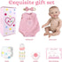 Set 3+, Aori Realistic Reborn Baby Dolls - Weighted Lifelike Newborn Baby Girl with Flexible Limbs, Cute Soft Body