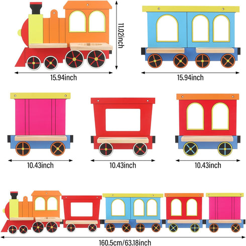 1/2 30~40 for Tonies Box Tonies Figures Organizer Storage Shelf Wall Mounted, Colorful Little Five-Train Magnetic