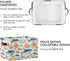 CWUPZAY 1 Pack Salmon Tuna Storage Basket Canvas Fabric Collapsible Storage Bins Box Organizer Waterproof for Home
