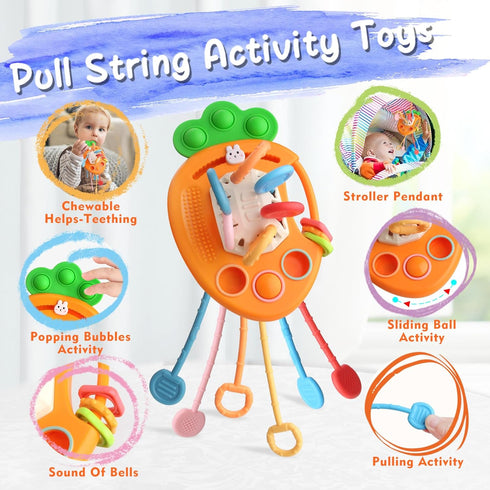 Set 6+ 1 2 Vinlon Montessori Toy for Toddler Aged Month -Sensory Fine Motor Skill Learning Toys for Baby Boys Girls.