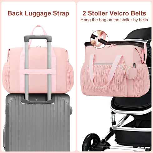 6pcs, Yorige Diaper Tote Bag for Baby Large Mom Hospital Bags with Changing Pad Pacifier Case for Labor Delivery Boy