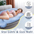 100% Pregnancy Pillow Cover J-shaped Replacement Pillowcase(Cover Only), Soft Full Body Pillow Case for Maternity