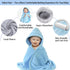 GINUMWA 4 Pack 32x32 Inch (2X 2X Hooded Baby Towels, Absorbent Bath Towels, Soft Coral Fleece Hooded Towel