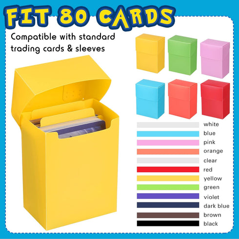 TCG Deck Cards Boxes - Large Capacity with Dividers, Fits 80+ Cards, Storage Organizer for Trading Card Games