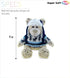 DolliBu Plush Polar Bear Stuffed Animal, Soft Huggable White Bear with Hat & Sweater - 9 Inch