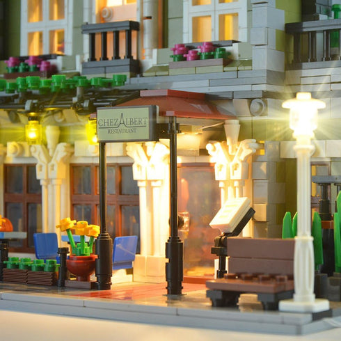 LIGHTAILING Light Set for Parisian Restaurant Building Blocks Model - LED Light Kit Compatible with Lego 10243