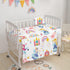 Datura home 3pcs Set, Crib Bedding Crib Sheet & Crib Skirt, Watercolor Butterfly Printed Nursery Bedding for Baby Boys