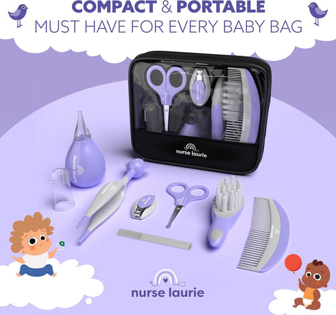Store Baby Grooming Kit - Newborn Girl & Boy Infant Care - First Aid, Bath, Cradle Cap, Hygiene, Hair, Nail, Safety