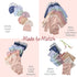 10-Pack 100% Butterblu Bailey Burp Cloths Organic Cotton Knit for Newborn & Baby Boys & Girls, Sorbet Frost Rainbow