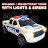 1:20 3-5, ArtCreativity Police Car Toy, Pickup Truck Toy with LED Headlights and Sirens, Friction Powered, Scale Police