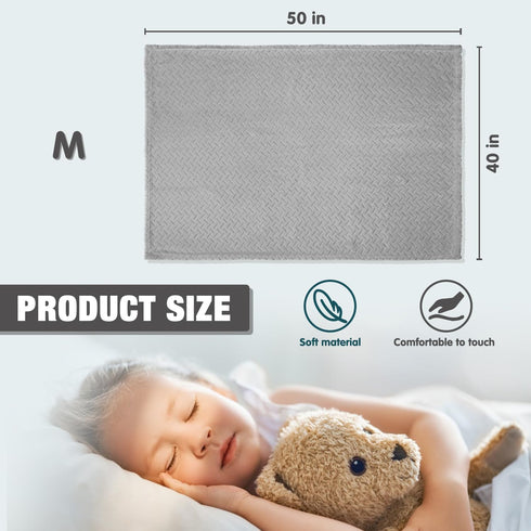 Cozy 4050") Baby Blanket Flannel, Throw Blankets for Newborn Infant and Toddler, Super Soft and Warm Receiving Baby