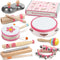 Rmischolar Baby Musical Instruments - Montessori Musical Toys for Toddlers 1-3, Wooden Percussion