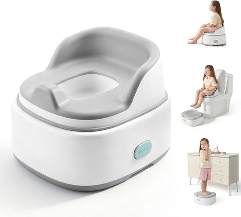 lalalark 3-in-1 Toddler Potty Training Toilet, Baby Potty Training Seat & Step Stool