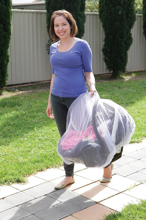 Dreambaby Carrier Insect Netting, White, with Fine Soft Mesh Net & Elastic Edges, Model L273
