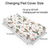 Hunting Wild Duck Boho Floral Baby Changing Pad Cover for Boy Girl 32''x16'' Mallard Duck Flowers Unisex Fitted Diaper Change Table Sheets Comfort Soft Breathable Nursery Changing Table Sheets Mats