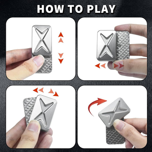 2.0) Mountain Fidget Slider, Trackless Design for Fancy Tricks, EDC Fidget Toys Adults Stress Relief Toy for Keep Focus