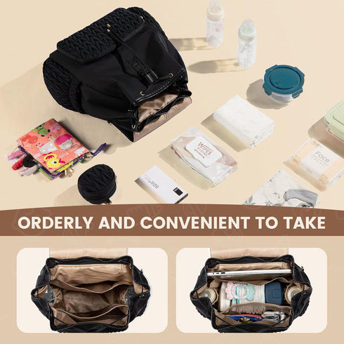 Backpack, Backpack LOVEVOOK Diaper Bag Small Cute Baby Bag, Stylish Water-Resistant Travel Bag for Mom, Baby