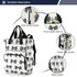 YANENDIE Backpack, Backpack Backpack Buffalo Plaid Bows Black White Diaper Bag Unisex Travel Baby Diaper Bags