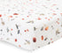 Little Unicorn Muslin Crib Sheet - Soft & Breathable (Mushrooms)