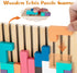 BSADIY 3D 3-6 Montessori Wooden Stacking Puzzle Toy, Colored Russian Block Stacking Jigsaw Puzzle Toy, Giant Building