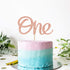One Cake Topper - 1st Birthday Number One Cake Decorating, First Anniversary Party Decor Rose Gold Glitter