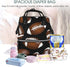 ZSUUGJ Backpack Brown Football On Black Printed Diaper Bag Baby Bag Multi Function Baby Changing Bags For Travel