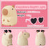 Attivolife Summer Capybara Night Light, Portable Silicone Lamp for Girls, Funny Bathroom Decor, Pink Glasses