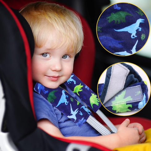 2 Pack, Baby Strap Cover, Stroller Strap Cover, Dinosaur Car Seat Strap Covers, Car Seat Straps Shoulder Pads