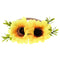 Tieback Daisy Flower Crown Headband, Elastic Sunflower Floral Wreath for Baby Girl Toddler Hair Accessories