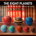 MOHLTIAPD SystemMontessori Wooden Solar System Model BoardKids Solar Planet Toys,Educational Planets Balls,Preschool