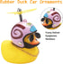 wonuu Rubber Duck Car Decorations, Cute Yellow Duck Dashboard Ornaments with Propeller (Snail-Y)