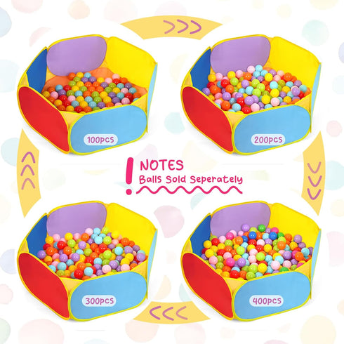 (1M Eocolz Kids Ball Pit Large Pop Up Childrens Ball Pits Tent for Toddlers Playhouse Baby Crawl Playpen