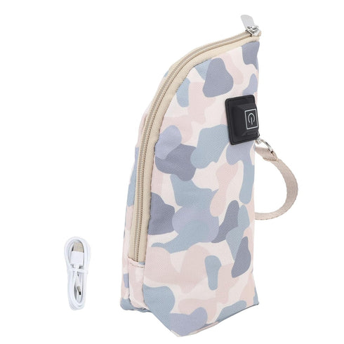 Keenso Bottle Warmer Constant Temperature USB Milk Heat Keeper Warming Bag Easy to Use for Feeding at Night or Going