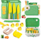 Kids Kitchen Knife Set for Real Cooking with Storage Box Green, Montessori