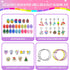 BDBKYWY Girls Charm Bracelet Making Kit, Unicorn Jewelry Supplies DIY Art Craft Set, Birthday Gifts for 3-8 Year Old
