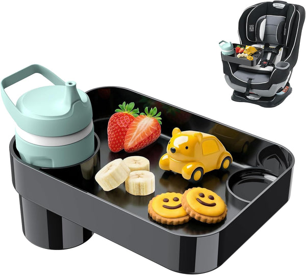 Car Seat Snack Tray for Toddlers - 3 Inch Cup Holder Fits