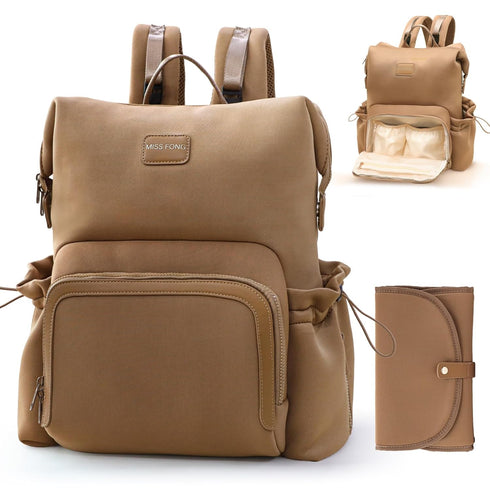 miss fong Diaper Bag Backpack - Baby Diaper Bag Neoprene Bag Large