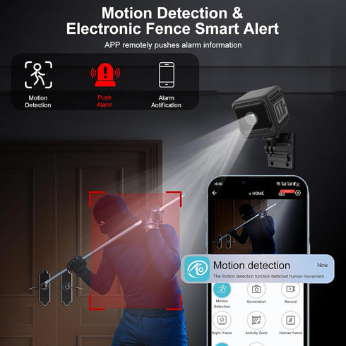Zyee Syee 4k Security Camera for Home Use, Wireless Indoor Camera with Night Vision, Motion Detection & Real-Time
