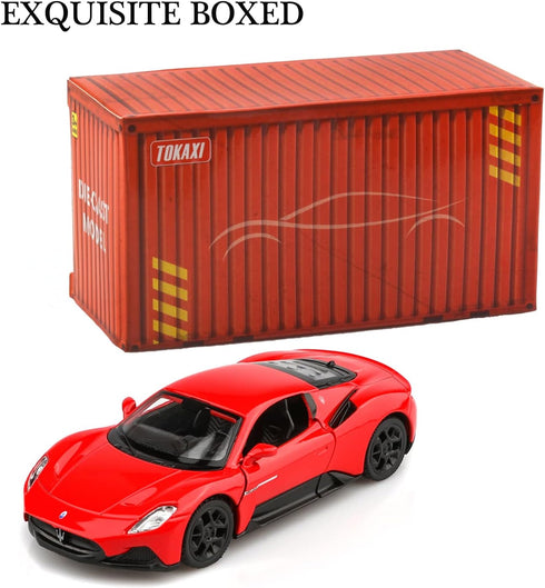 1/36 Scale Maserati MC20 Diecast Model Car, Pull Back Vehicles Toy Cars for Boys and Girls