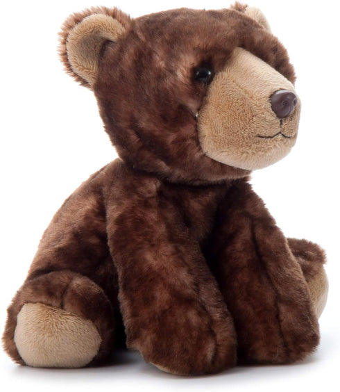 The Petting Zoo Brown Bear Plush Toy, Gifts for Kids, Wild Onez Zoo Animals (9 inches)