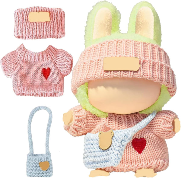 SHUOXUKE for Dolls Clothes Outfit Set for 17cm Dolls (No Doll)3-Piece Handcrafted Crochet