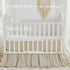 100% Brandream Boho Bohemian Girl Baby Nursery Crib Bed Skirt Dust Ruffle - Neutral Solid Color Beige Farmhouse Chic