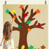 Supla Fall Tree of Thanks Craft Kit, Felt Fall Tree Board with 52 pcs Detachable Autumn Leaf Ornaments for Kids