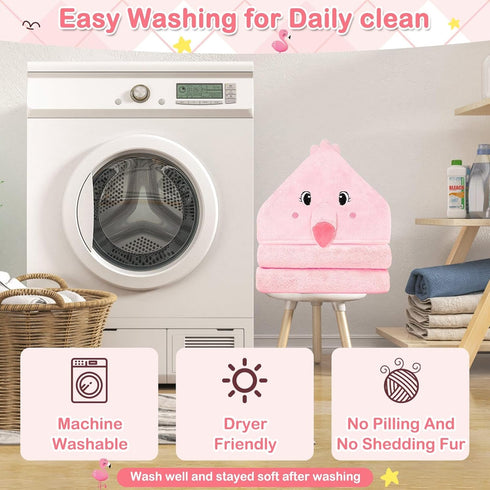 Sublaga 4 Set, 32x32 3 Pcs Baby Towels and Washcloths Hooded Baby Towel, Soft and Absorbent Baby Bath Towels, in Baby