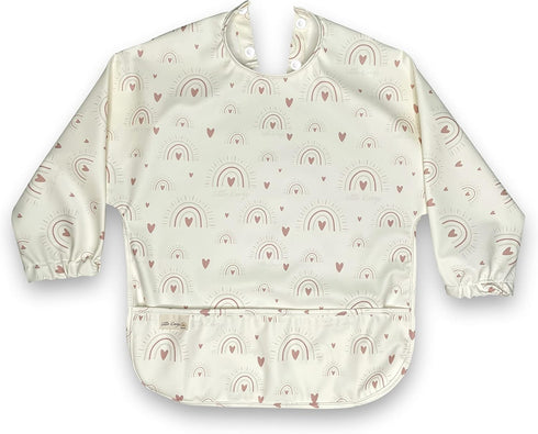 Long Sleeve Baby Bib - Waterproof Toddler Art Smock Feeding Apron