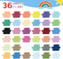 36-Color NewFamily Dustless Chalk with Holders, Non-Toxic Washable Sidewalk & Blackboard Chalk for Kids' Toddler Art