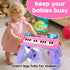 1-3 6-9-12-18 1 0-2 Baby DJ Table for Toddlers with Music & Light, Musical Baby Piano Toys Months Toddler Activity